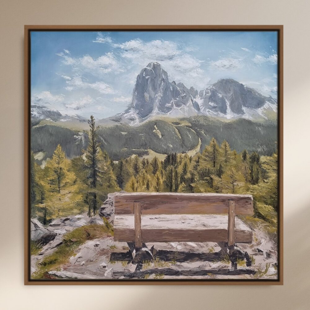 Ali Olio | Fine Art from the Alps | Kunst aus den Alpen | Berge grün grau blau Himmel Weg Landschaftsbild Ölmalerei Ölgemälde oilpainting landscape art mountain