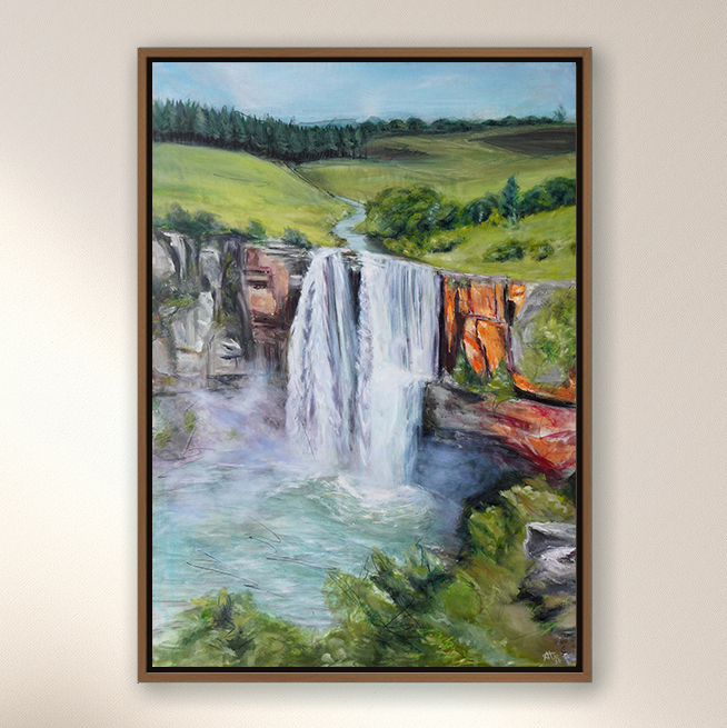 Ali Olio | Fine Art from the Alps | Kunst aus den Alpen | Berge Mountains Wasserfall Waterfall South Africa Südafrica nature abstract background green blue grün blau