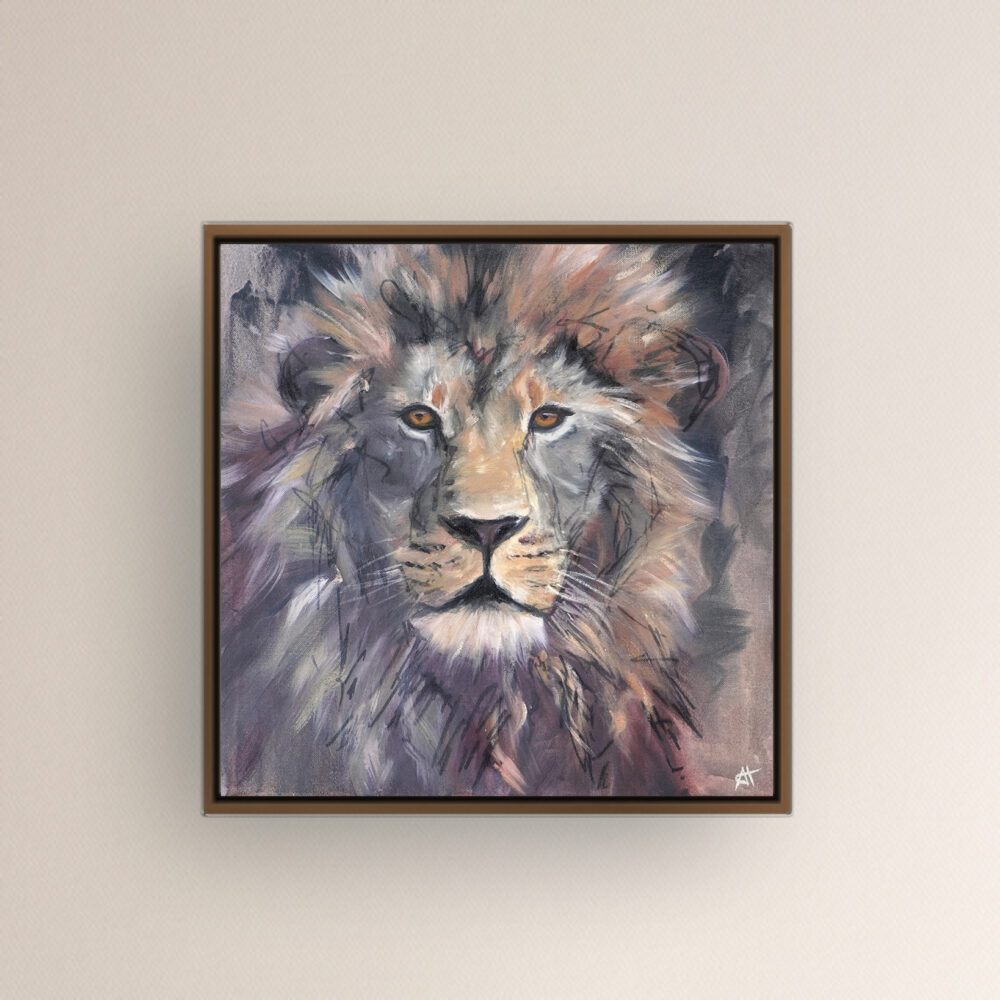 Ali Olio | Fine Art from the Alps | Kunst aus den Alpen | Südafrika Löwe Safari Lion Southafrica painting Gemälde Bild Brown white