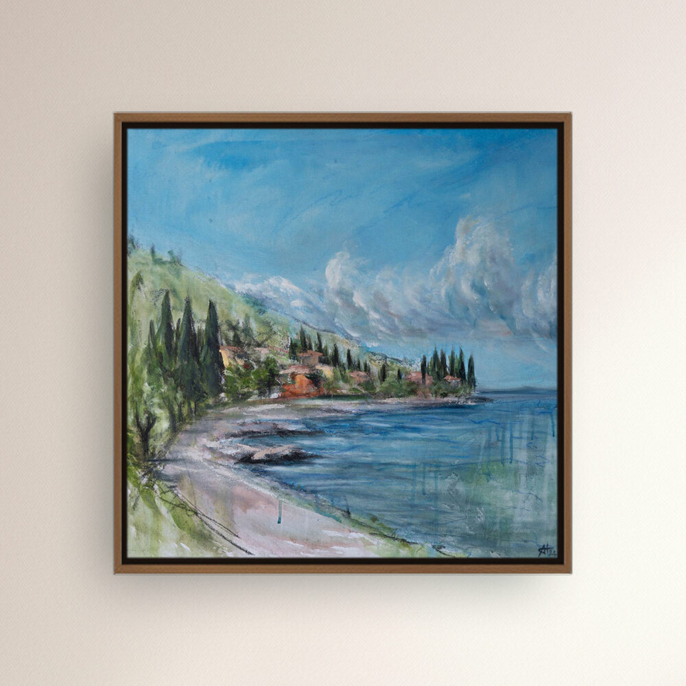 Ali Olio | Fine Art from the Alps | Kunst aus den Alpen | Alexandra Isabel Hörhager | Plein Air abstract plein air painting | Abstrakte Freiluft Malerei | Abstraktes Landschaftsbild Italien Gardasee | Landscape Art Italy Lake Garda