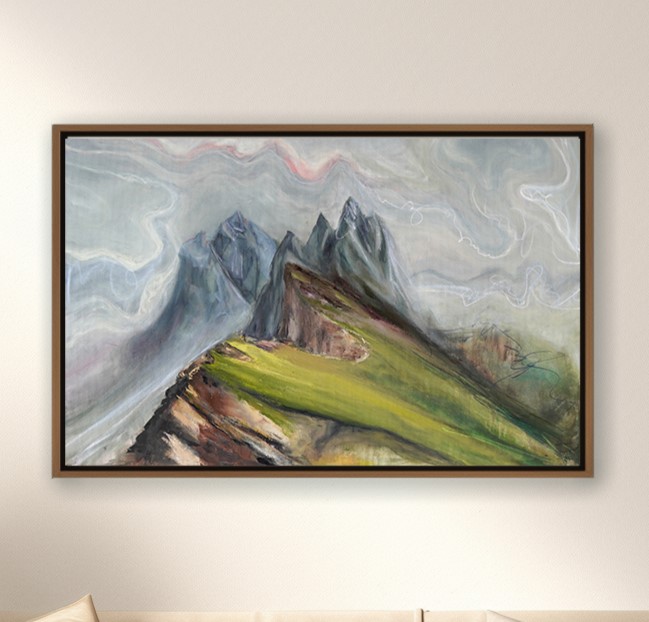 Ali Olio | Fine Art from the Alps | Kunst aus den Alpen | Berge Mountains nature abstract background green blue grün blau