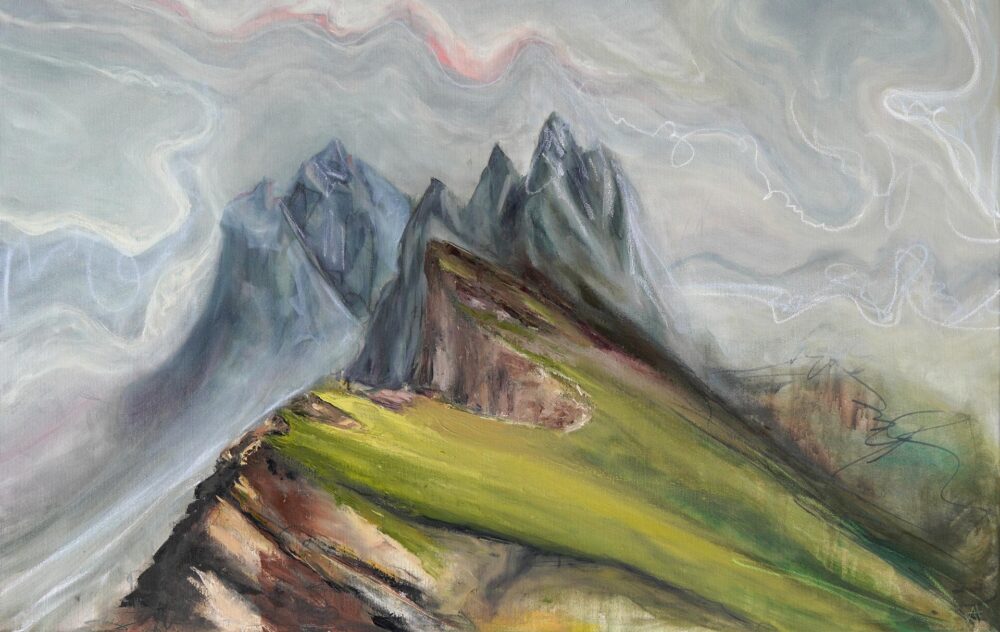 Ali Olio | Fine Art from the Alps | Kunst aus den Alpen | Berge Mountains nature abstract background green blue grün blau