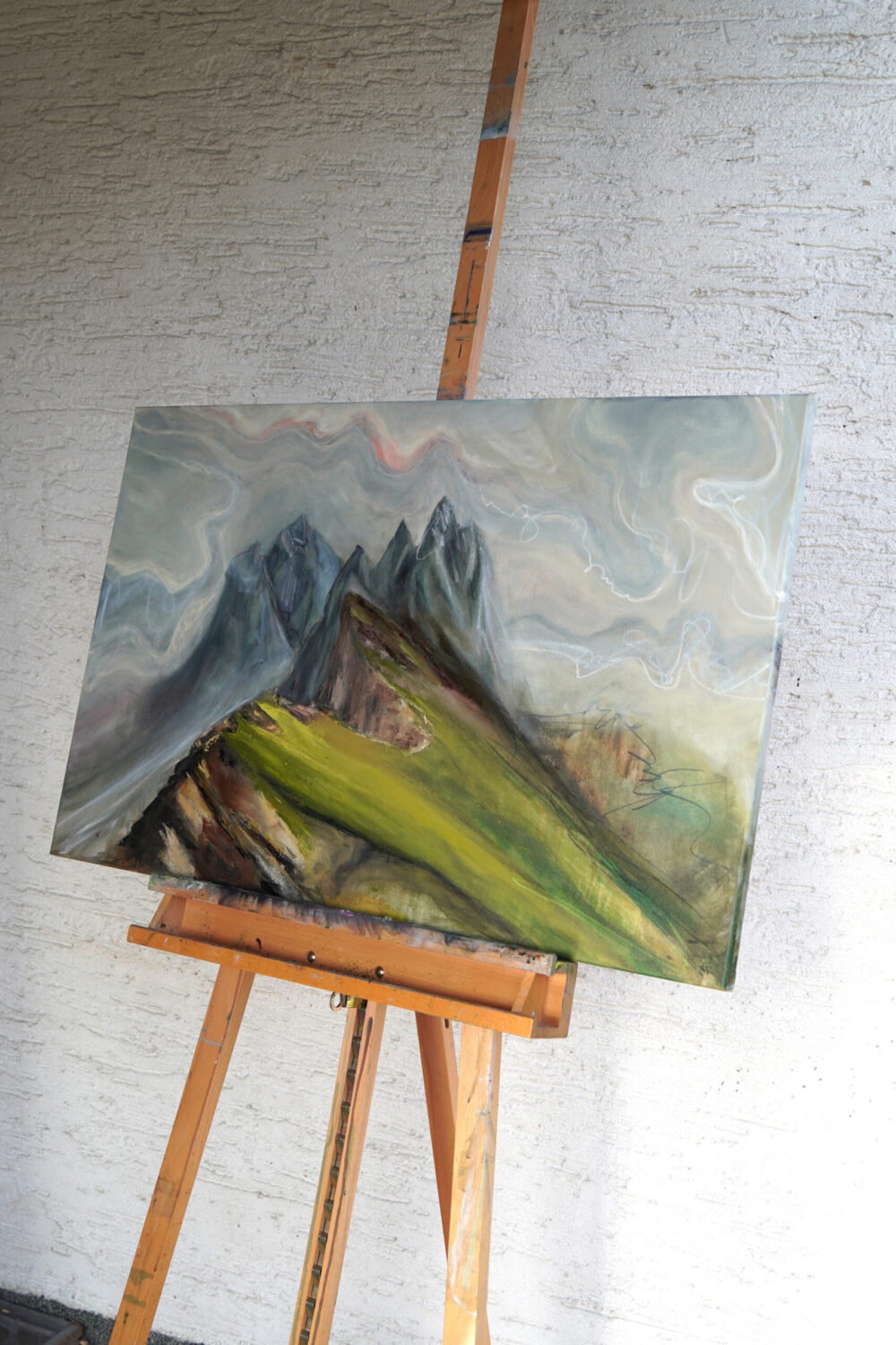 Ali Olio | Fine Art from the Alps | Kunst aus den Alpen | Berge Mountains nature abstract background green blue grün blau